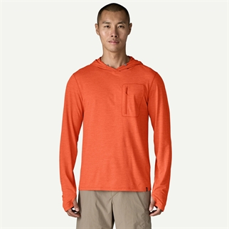 Patagonia Mens Cap Cool Sun Hoody coal orange front